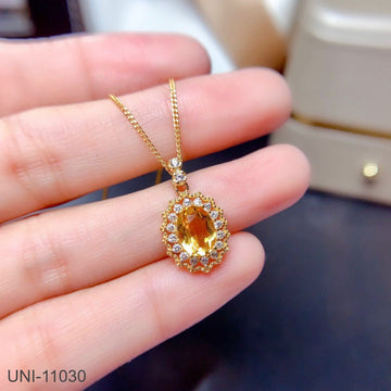 Oval Diamond Yellow Gold - Necklace