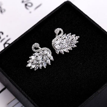 Crystal White Flamingo - Earring
