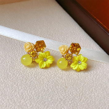 Yellow Flowers - Earring