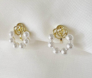 Pearl Flower Gold - Earring