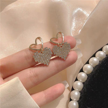 Diamond Heart Gold - Earring