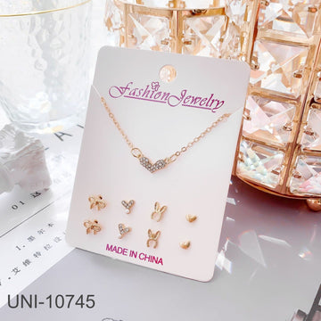 Diamond Heart Gold - Jewelry Set