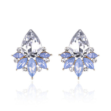 Blue & White Fancy Crystal Diamond - Earring