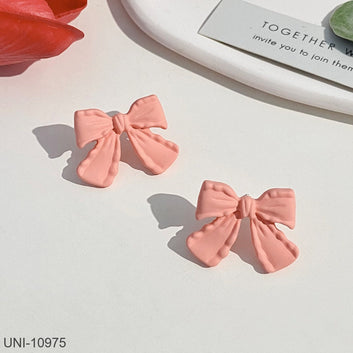 Pink Bow - Earring