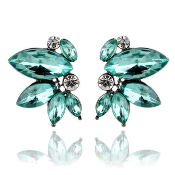 Sea Green Diamond Butterfly - Earring