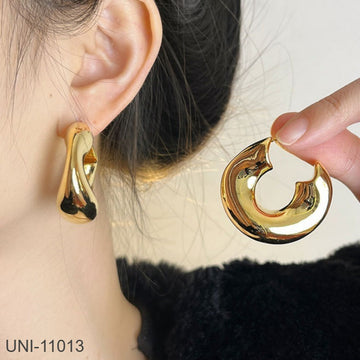 Fancy Gold Hoop - Earrings
