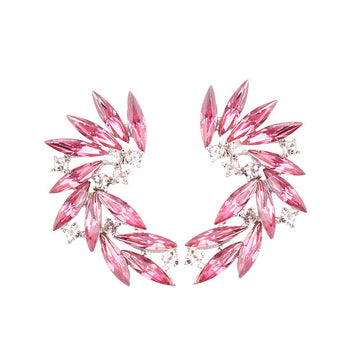 Pink Crystals Gold - Earring