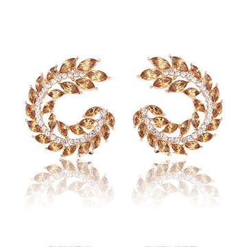 Yellow Diamond Leaf - Earring
