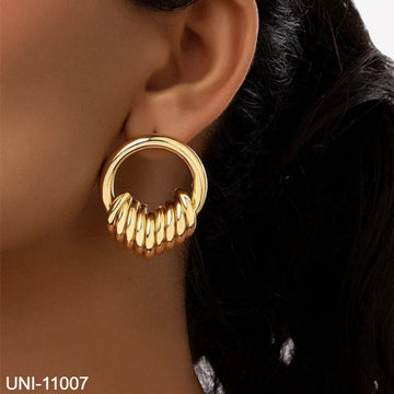 Foiled Gold Rings - Earrings