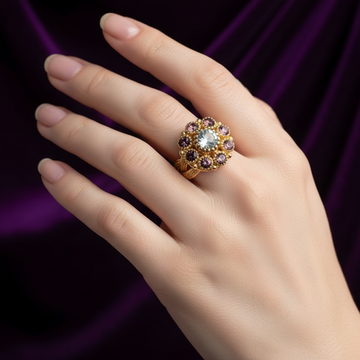 Diamonds Gold Flower - Ring Style 3