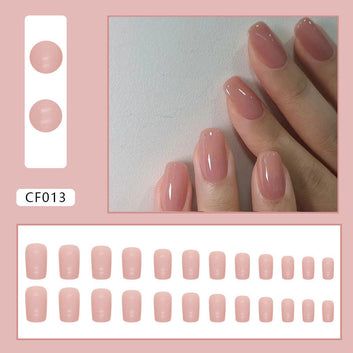 Soft Pink - Press On Nail Set Of 24 - Free 24 Pcs Sticker Sheet Included