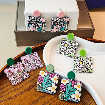 Acrylic Floral Series - Earring Style 3