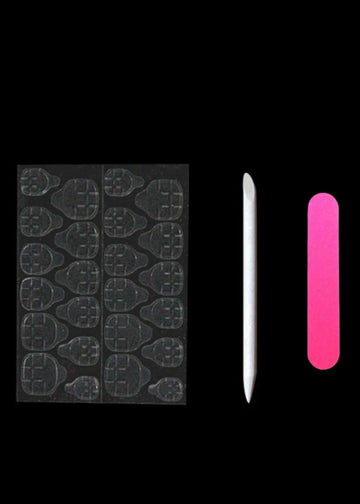Premium Nail Application Kit Set - 24 Nail Sticker + 2 Items