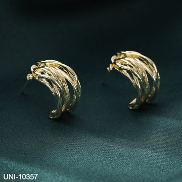 Faux Gold Hoop - Earring