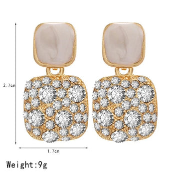 White Diamond Gold - Earring