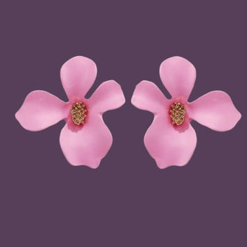 Pink Flower - Earring