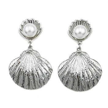 Pearl Sea Shell Silver - Earring