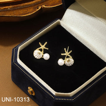 Pearl Sea Shell White - Earring