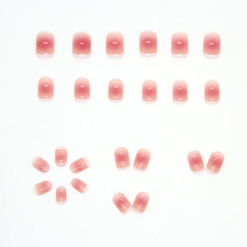 Shiny Rose Pink - Press On Nail Set Of 24 - Free 24 Pcs Sticker Sheet Included