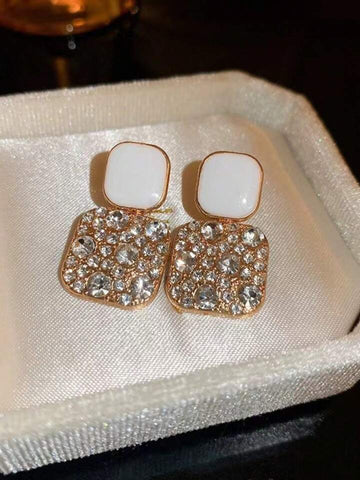 White Diamond Gold - Earring