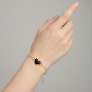 Black Heart Gold - Bracelet