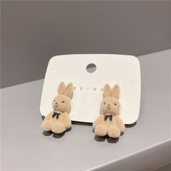 Light Brown Cute Rabbit - Earring