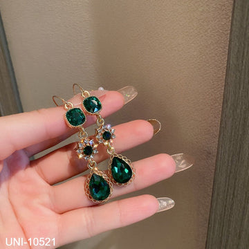 Green Diamond Gold - Earring