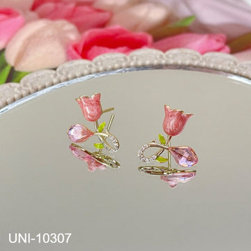Crystal Rosebud - Earring