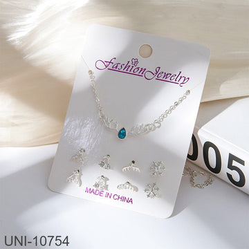 Blue Diamond Deer Silver - Jewelry Set