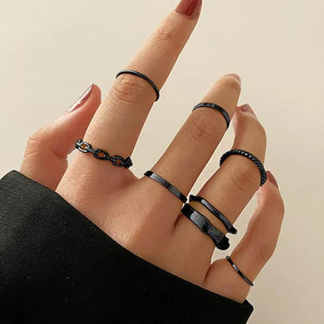 Black Foil - Ring Set Of 7