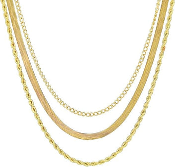 Gold Layered - Necklace Set Of 3