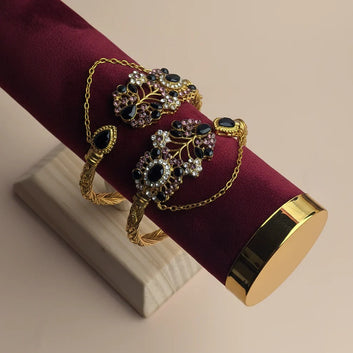 Luxury Diamonds Gold - Bangle Set Of 2