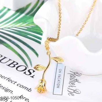 Gold Rose Flower - Necklace