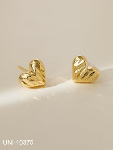 Foiled Heart Gold - Earring