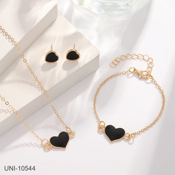 Black Heart Gold - Jewelry Set