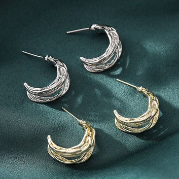 Faux Silver Hoop - Earring