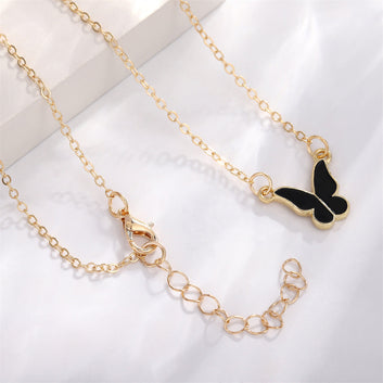Beautiful White Butterfly Gold - Jewelry Set