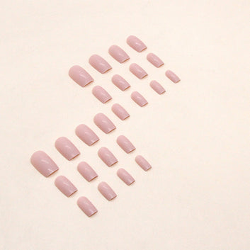 Pink - Press On Nail Set Of 24 - Free 24 Pcs Sticker Sheet Included