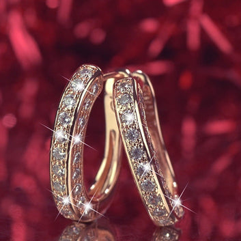 Rose Gold Diamond Sparkle - Earring