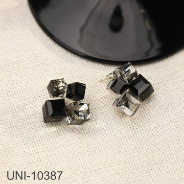 Black Crystal Diamond - Earring