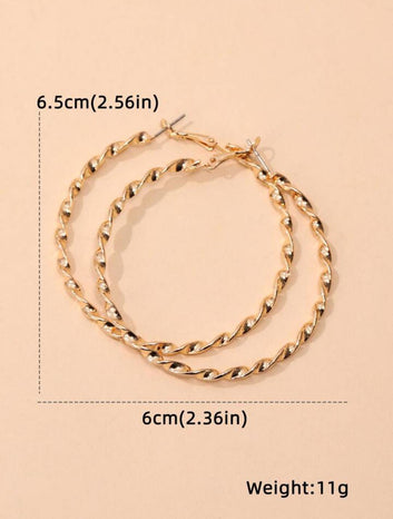 Twisted Hoop Gold - Earring