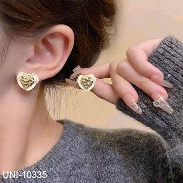 Glam Heart Round Gold - Earring