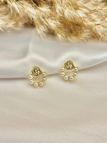 Pearl Flower Gold - Earring