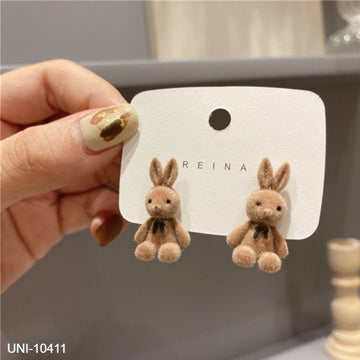 Brown Cute Rabbit - Earring