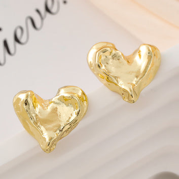 Foiled Heart Gold - Earring