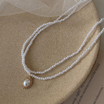Double Layer Pearls - Necklace