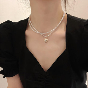 Double Layer Pearls - Necklace