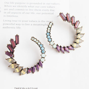 Pastel Diamonds Flower - Earring Style 1