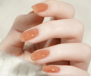 Orange Jelly - Press On Nail Set Of 24 - Free 24 Pcs Sticker Sheet Included