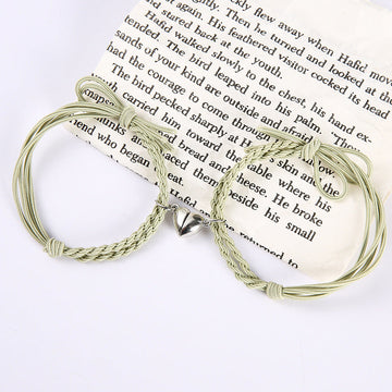 Green Magnetic Heart - Bracelet Set